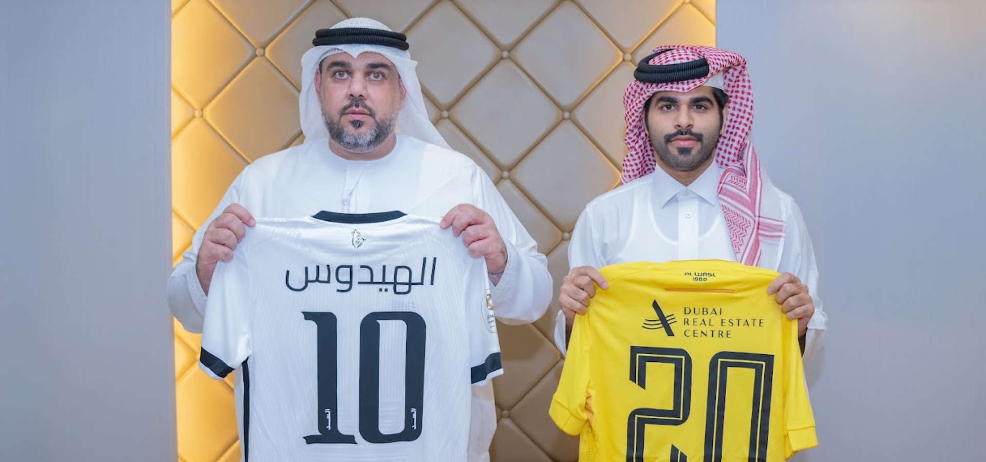 Al Wasl plays with yellow jersey against Al Sadd of Qatar