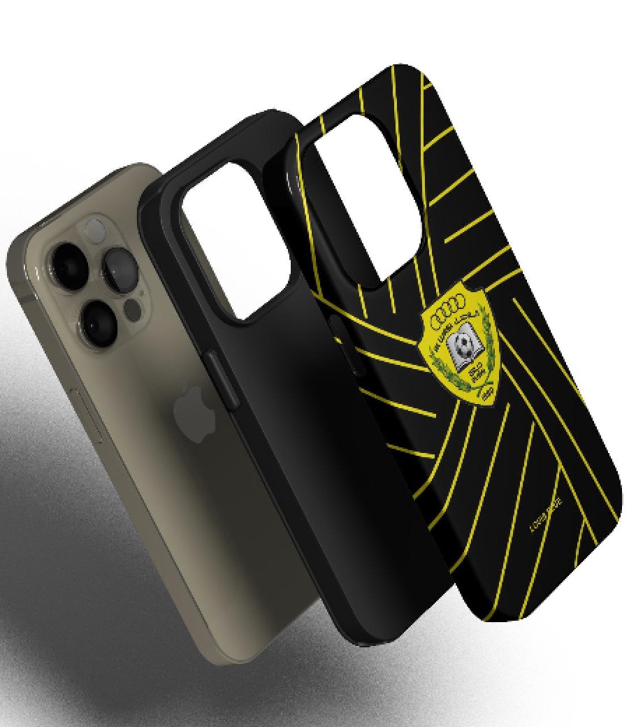 Golden Stripes Shield IPhone mobile Cover