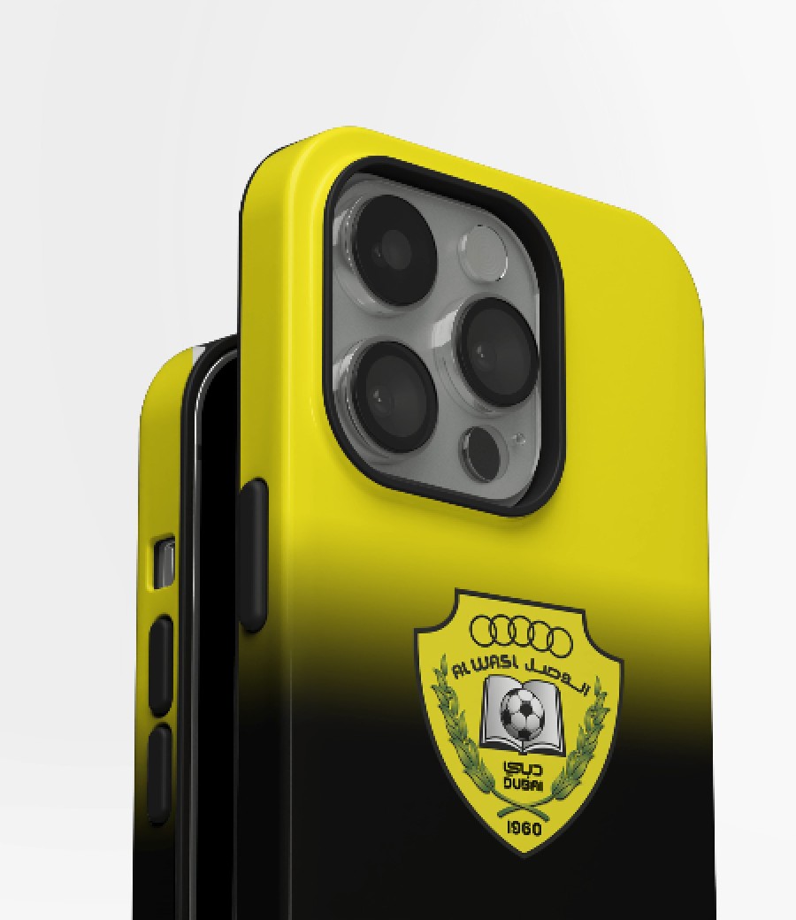 Black and Yellow IPhone Mobile Cover