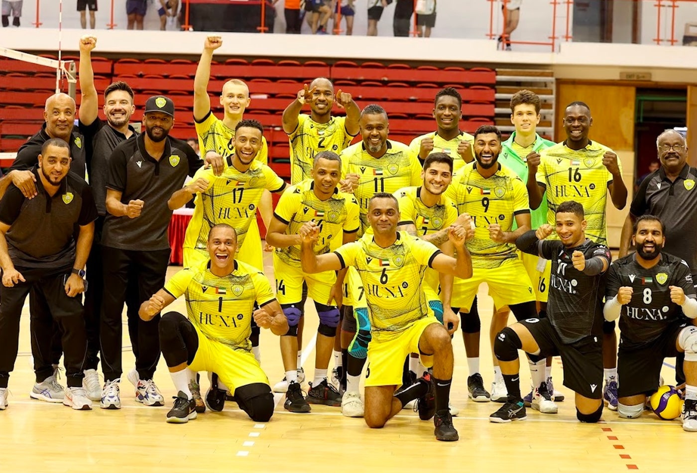 Al Wasl men's volleyball team defeated Ajman in The Etihad Cup.