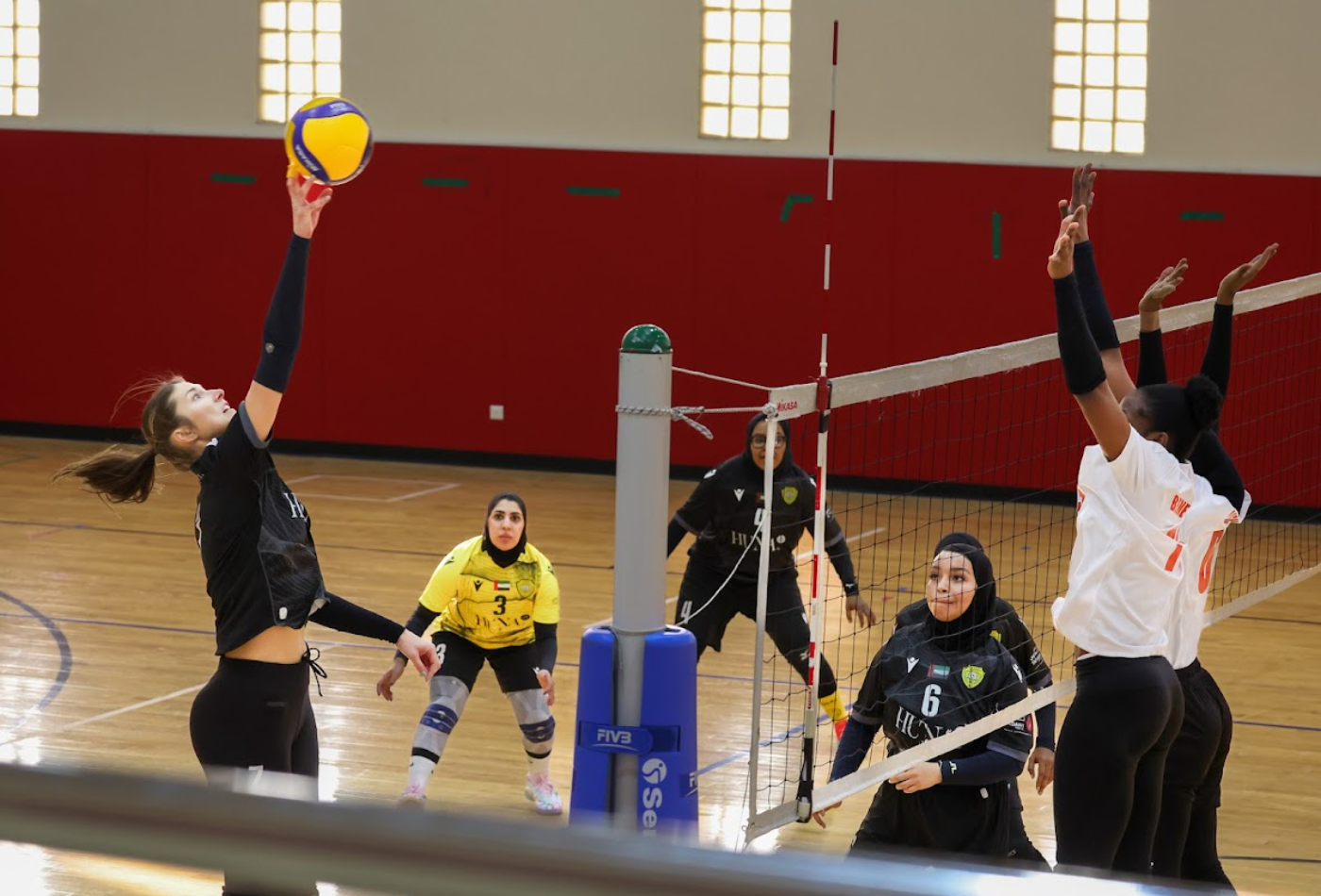 Al Wasl Women’s Volleyball Team win over Khorfakkan in volleyball league